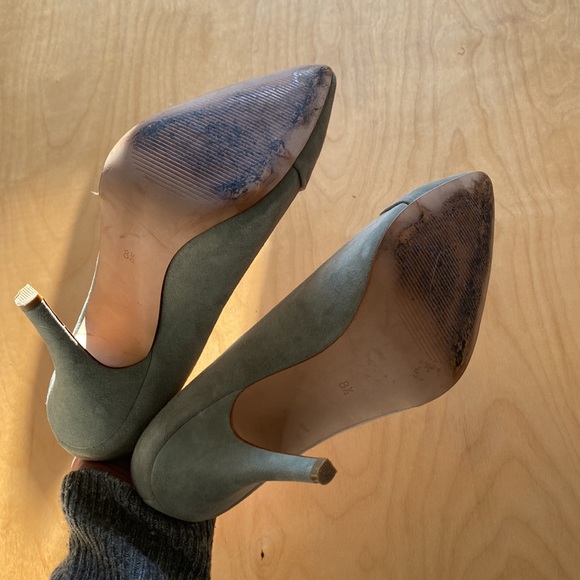 Madewell | The Mira Green Suede High-Heal Pump 8.5 - Picture 4 of 4